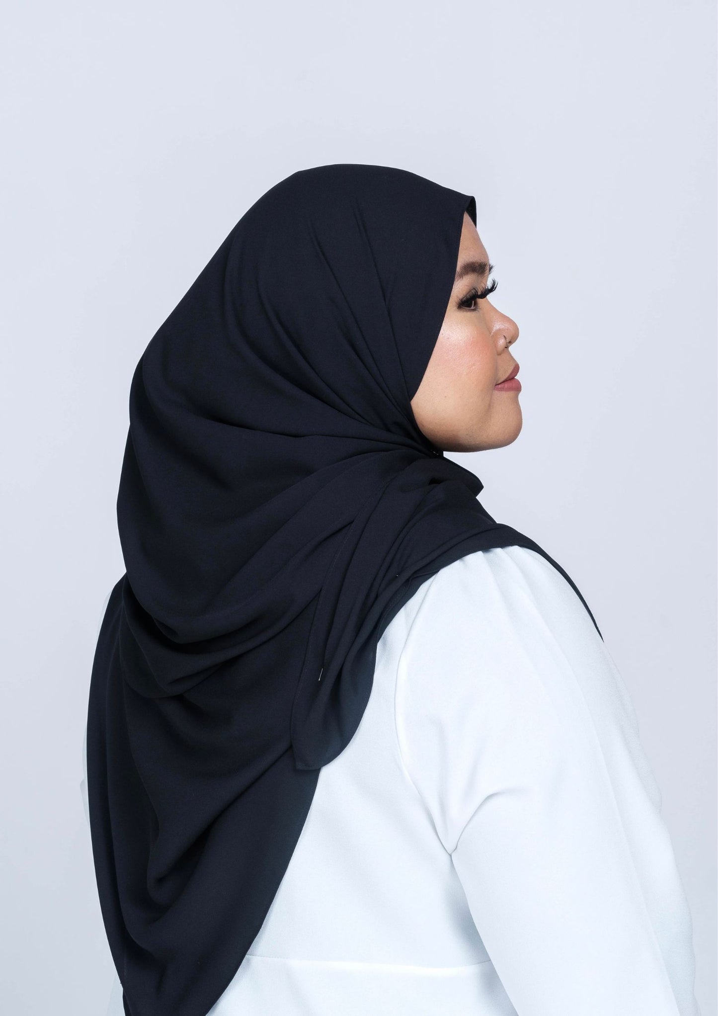 IRIS CURVED CHIFFON SHAWL