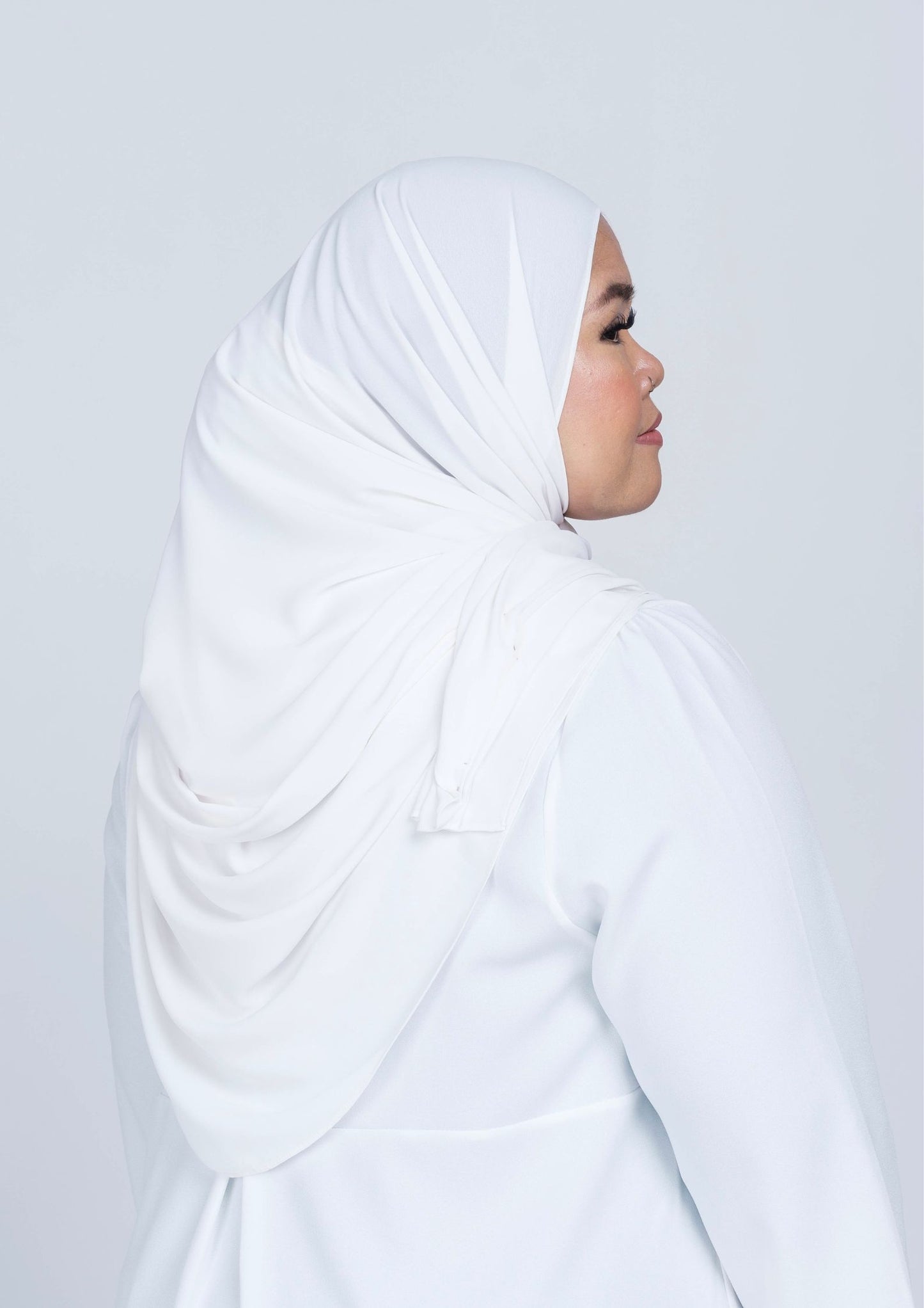 IRIS CURVED CHIFFON SHAWL