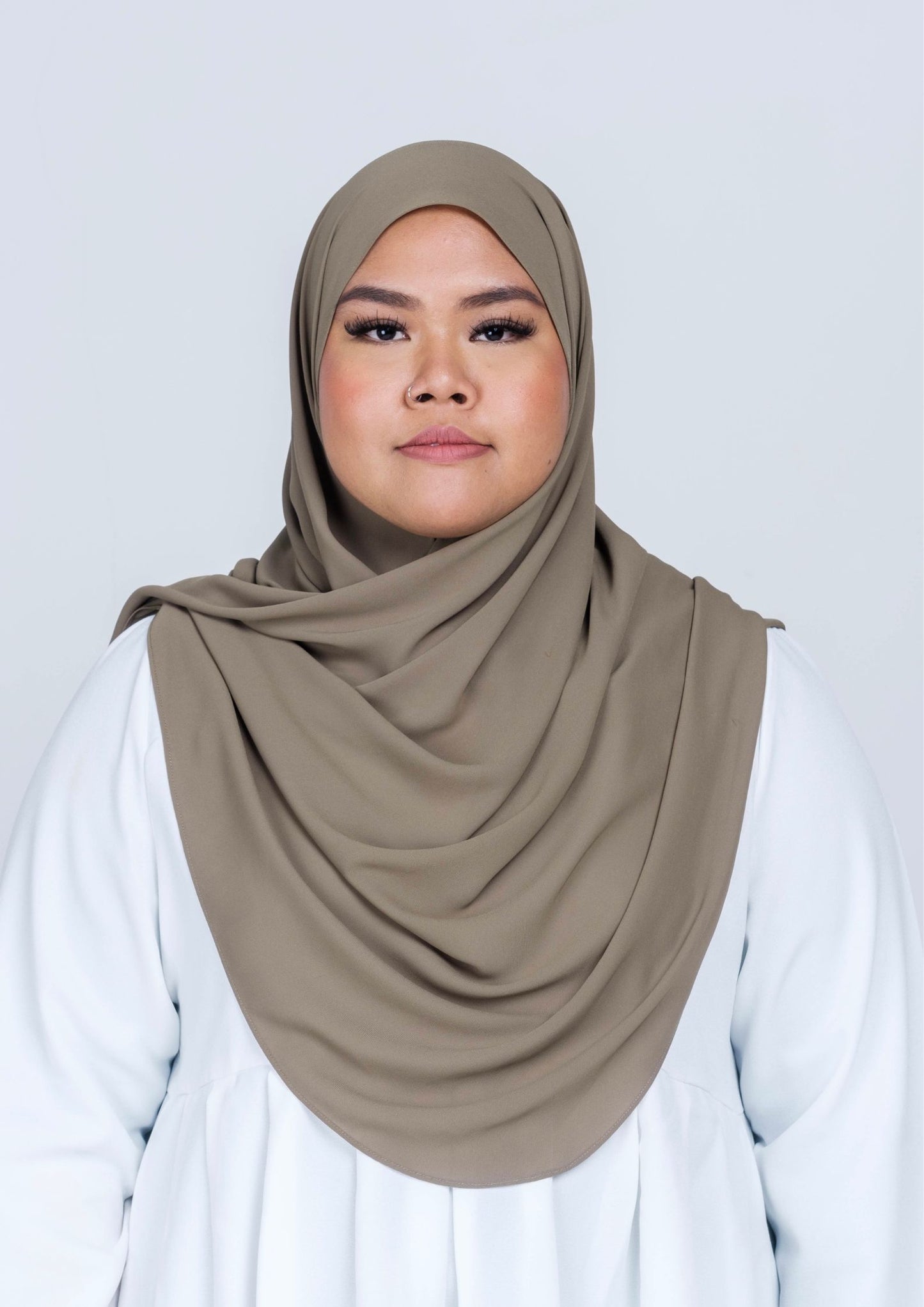 IRIS CURVED CHIFFON SHAWL