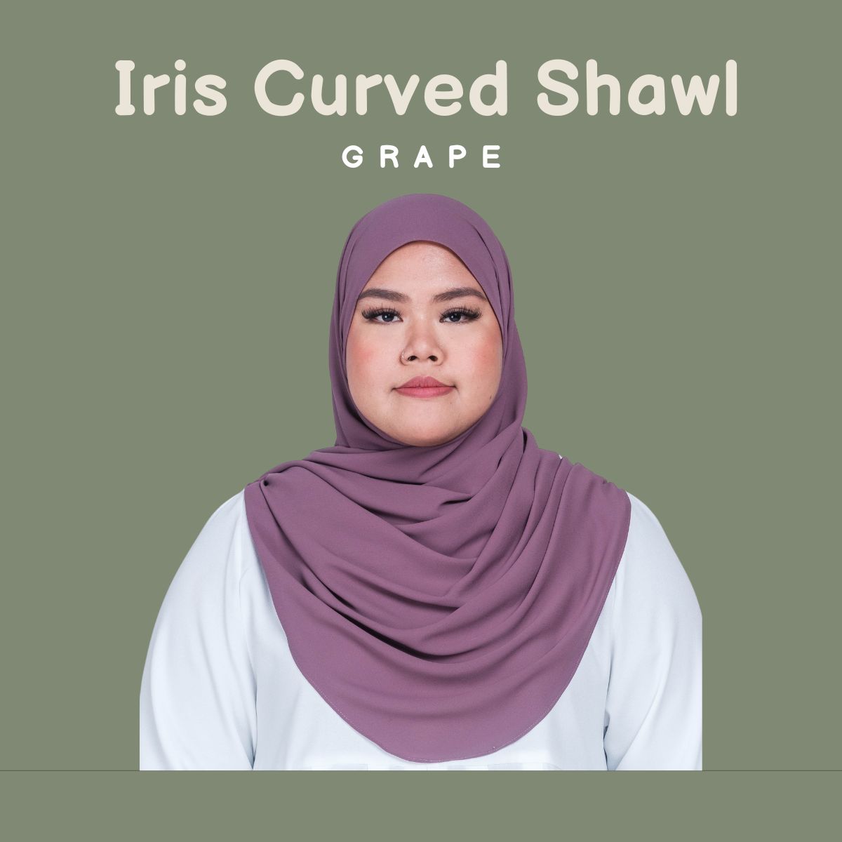 IRIS CURVED CHIFFON SHAWL