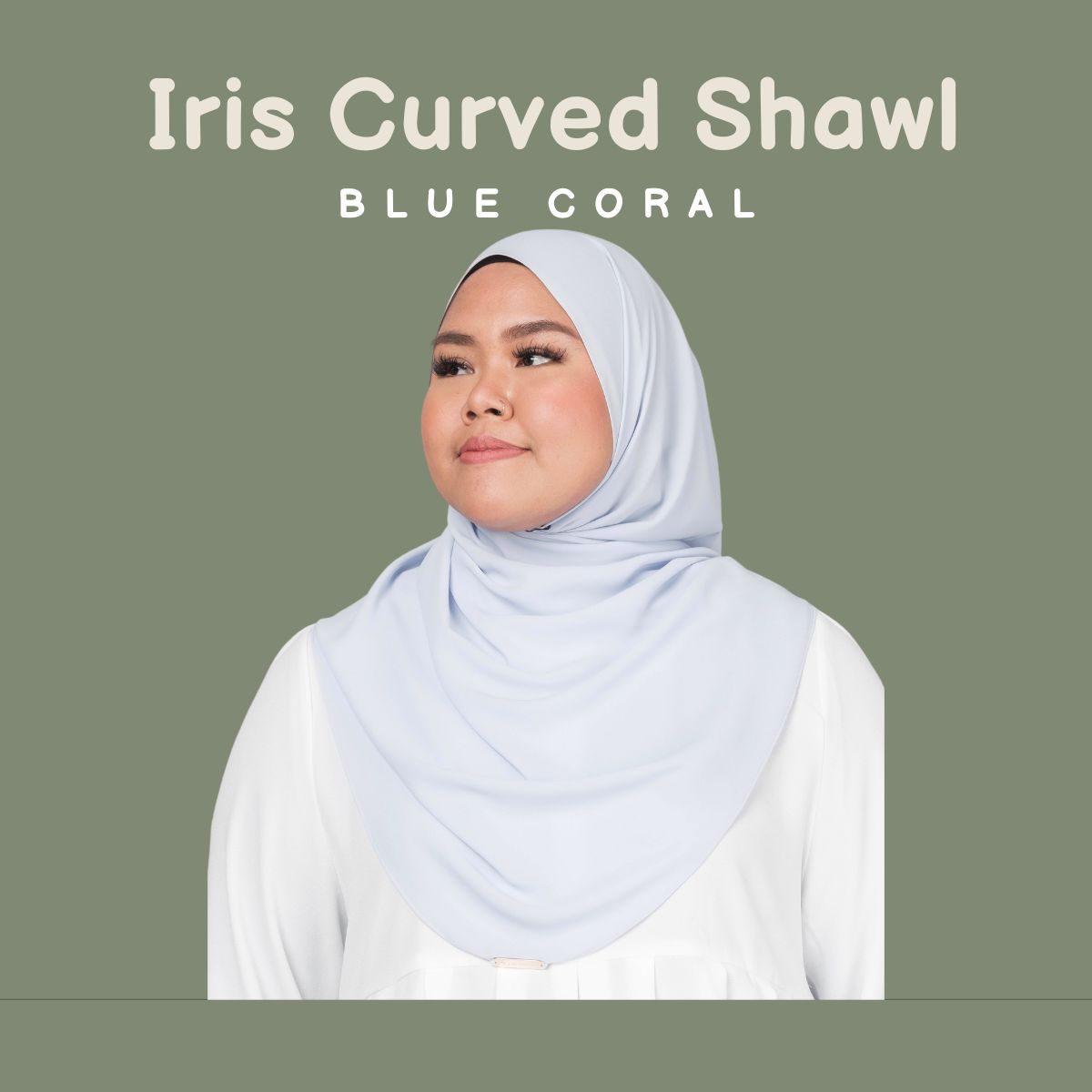 IRIS CURVED CHIFFON SHAWL