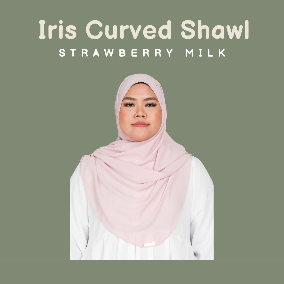 IRIS CURVED CHIFFON SHAWL
