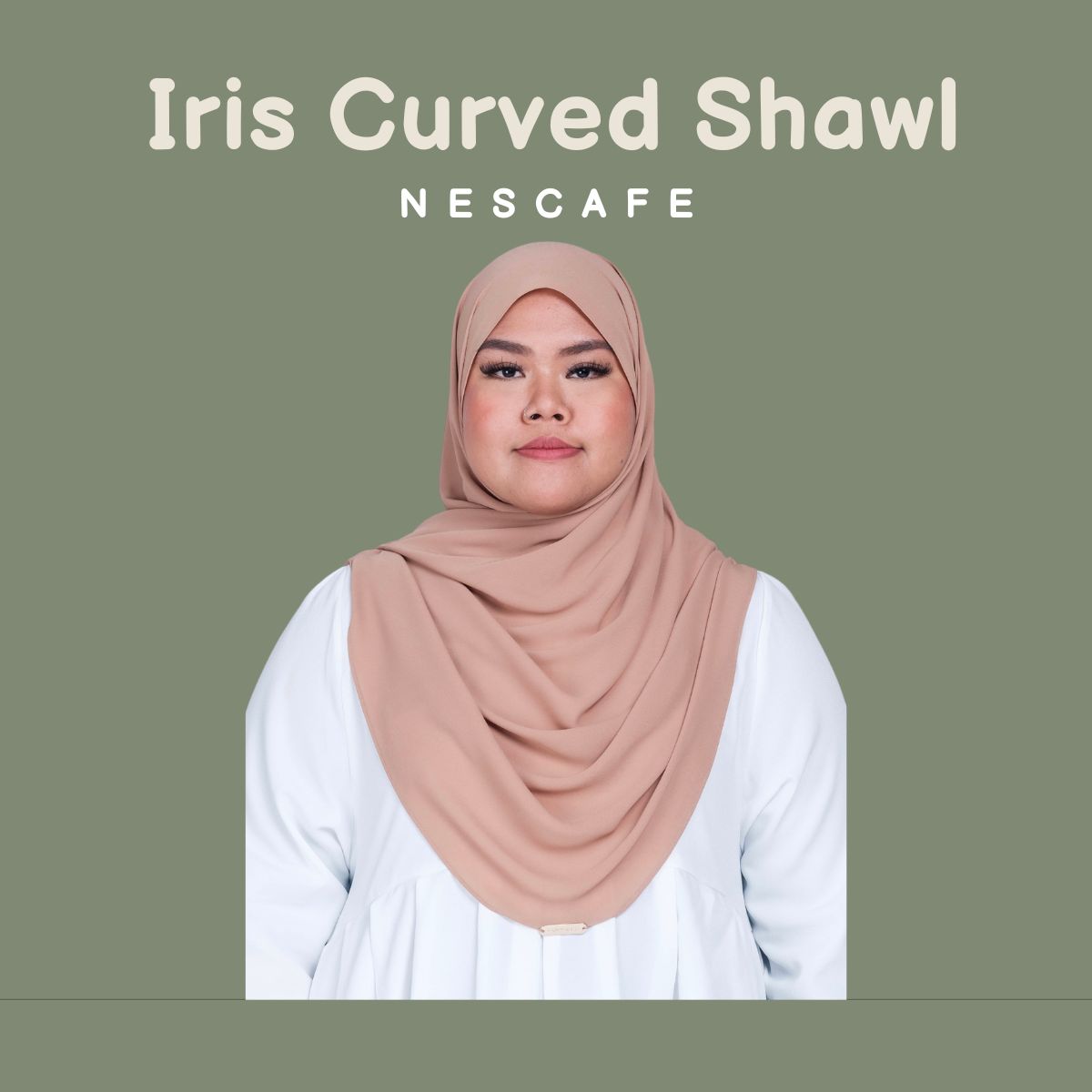 IRIS CURVED CHIFFON SHAWL