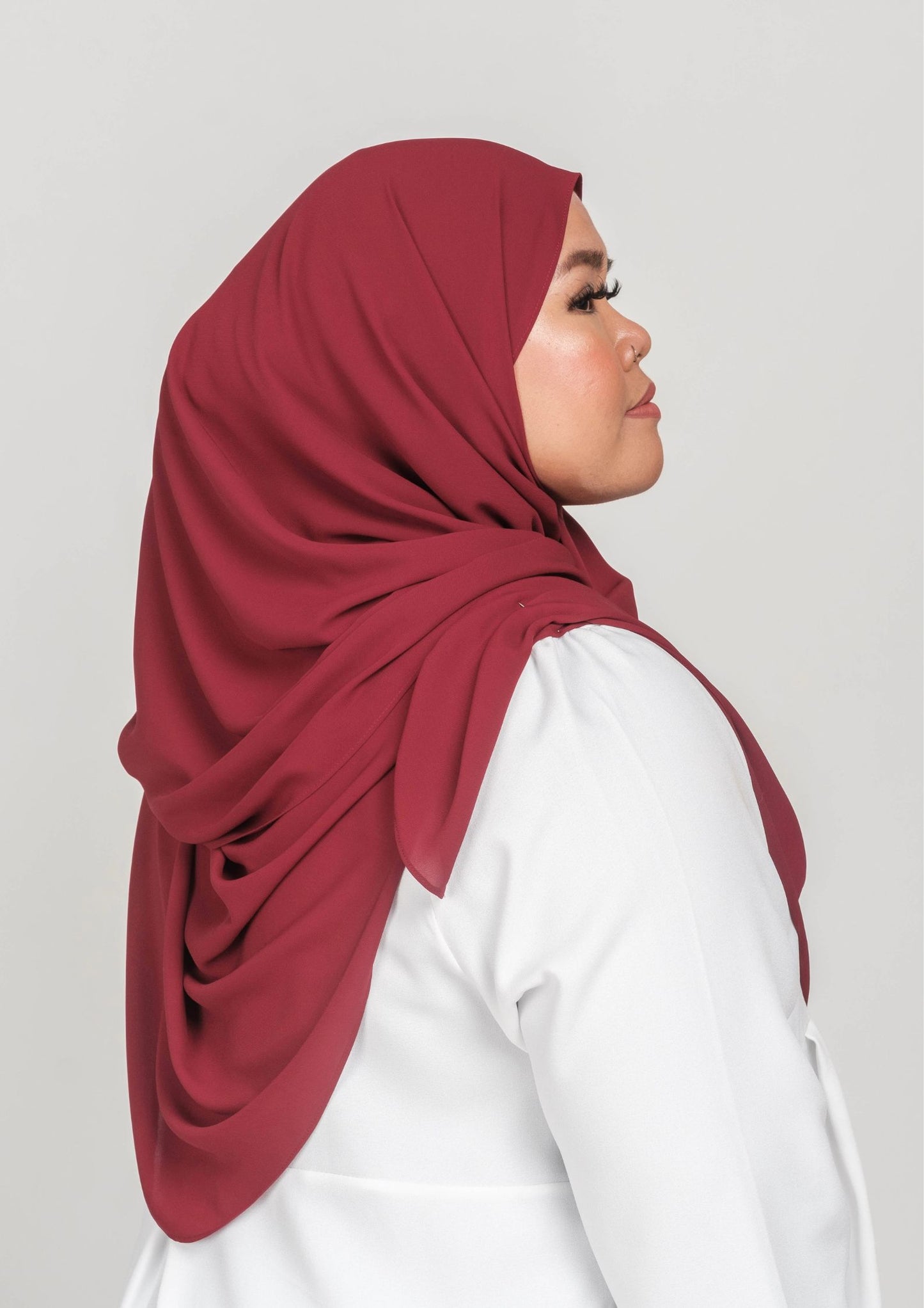 IRIS CURVED CHIFFON SHAWL