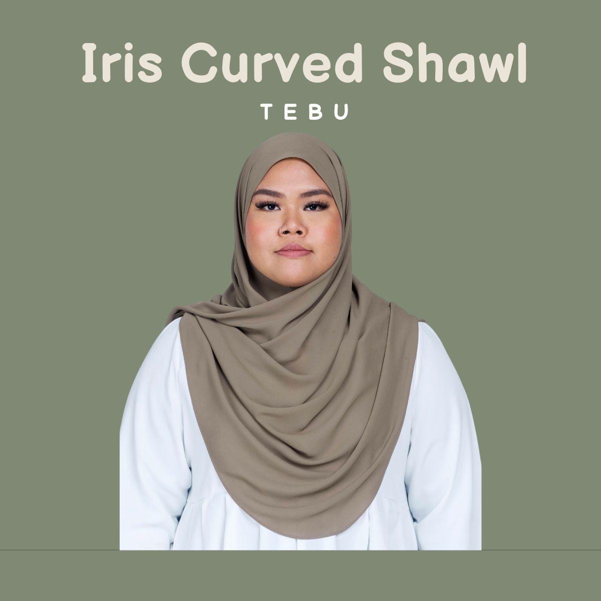 IRIS CURVED CHIFFON SHAWL