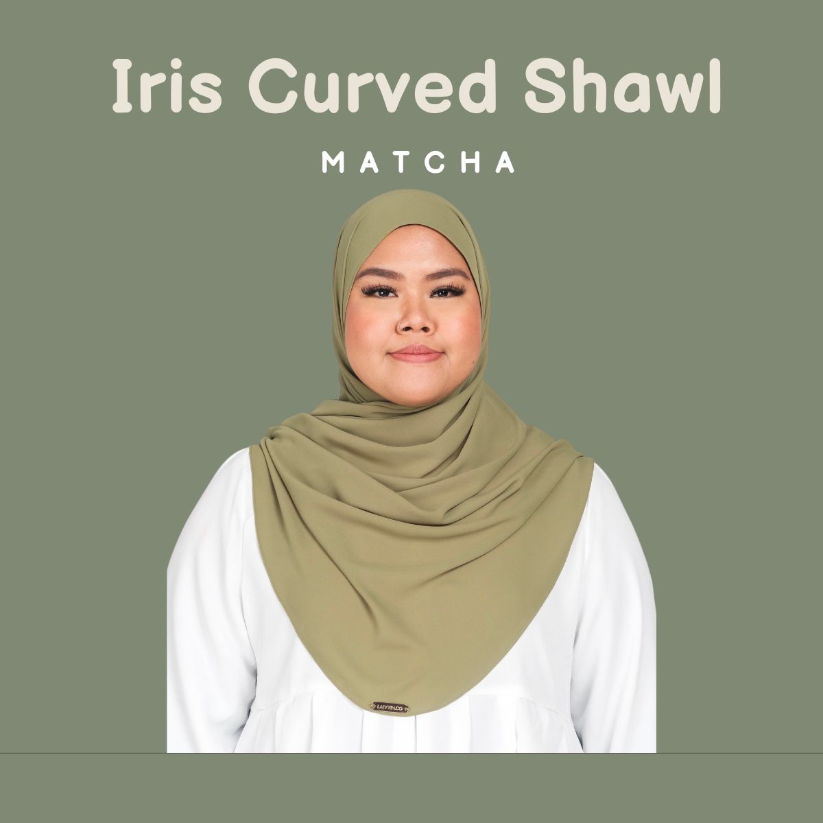 IRIS CURVED CHIFFON SHAWL