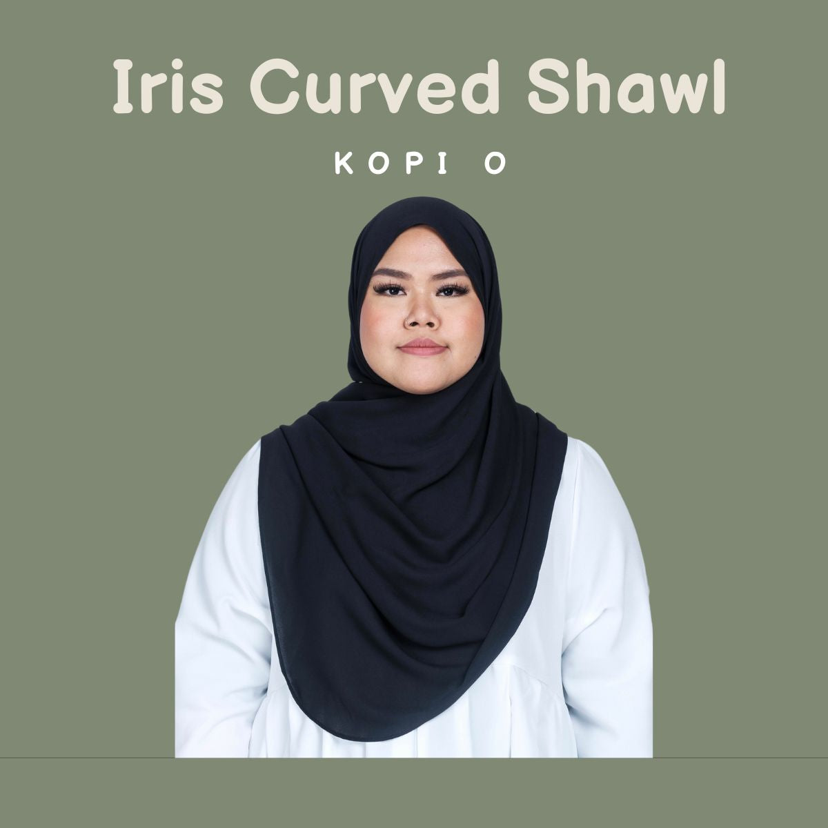 IRIS CURVED CHIFFON SHAWL