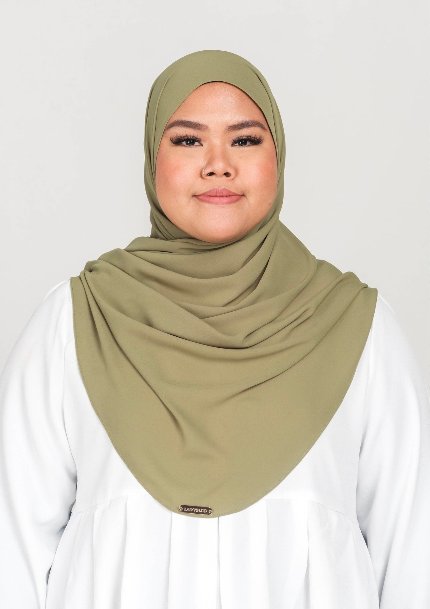 IRIS CURVED CHIFFON SHAWL