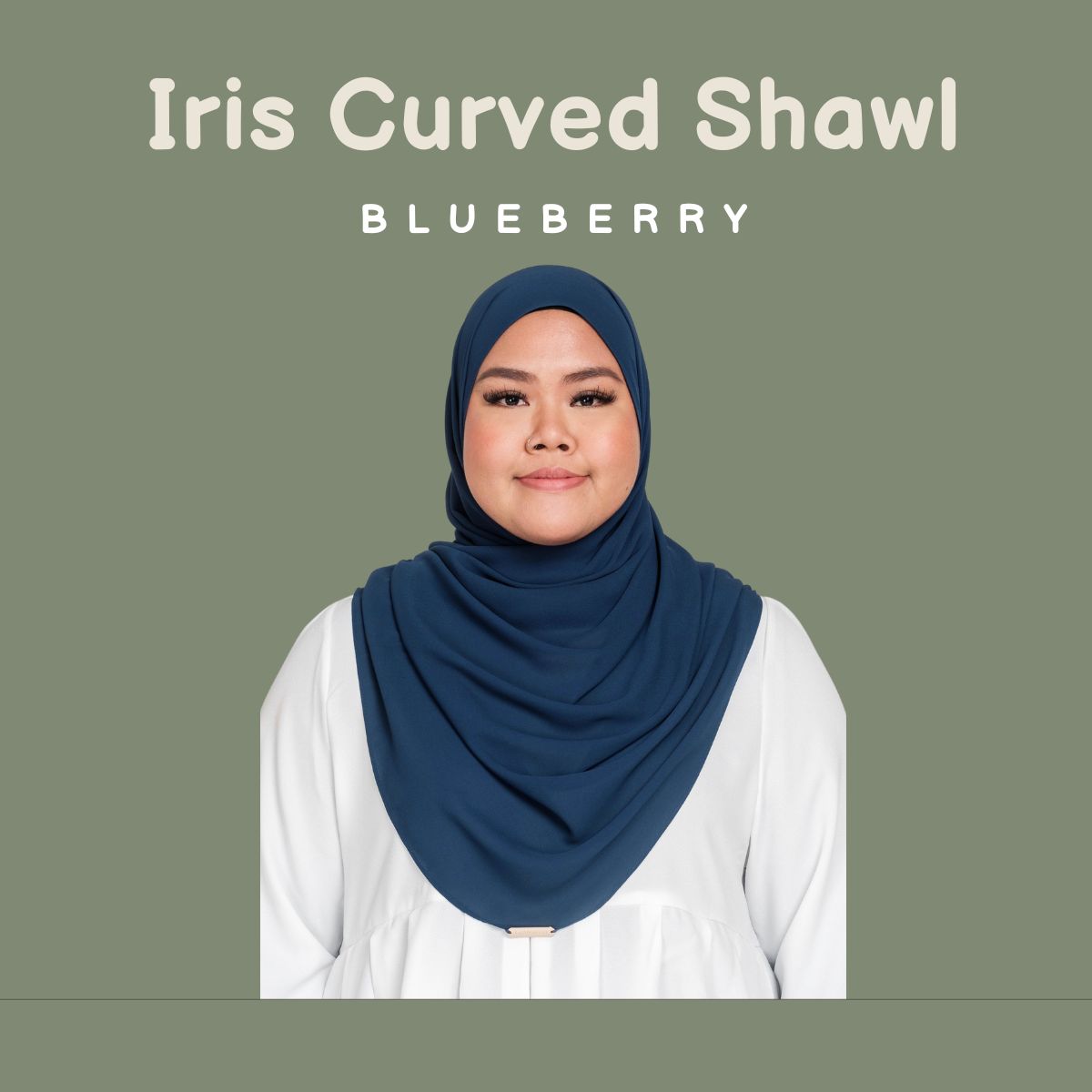 IRIS CURVED CHIFFON SHAWL