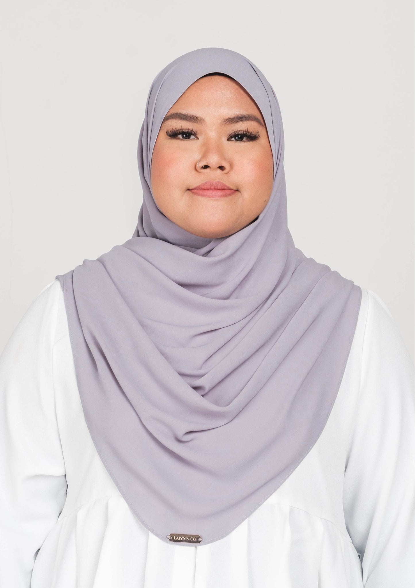IRIS CURVED CHIFFON SHAWL