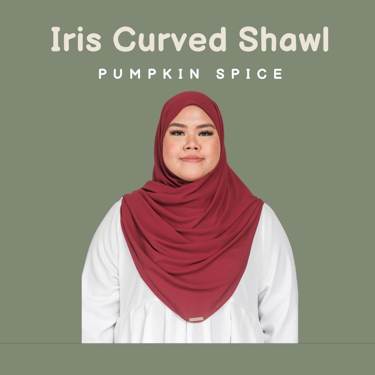 IRIS CURVED CHIFFON SHAWL
