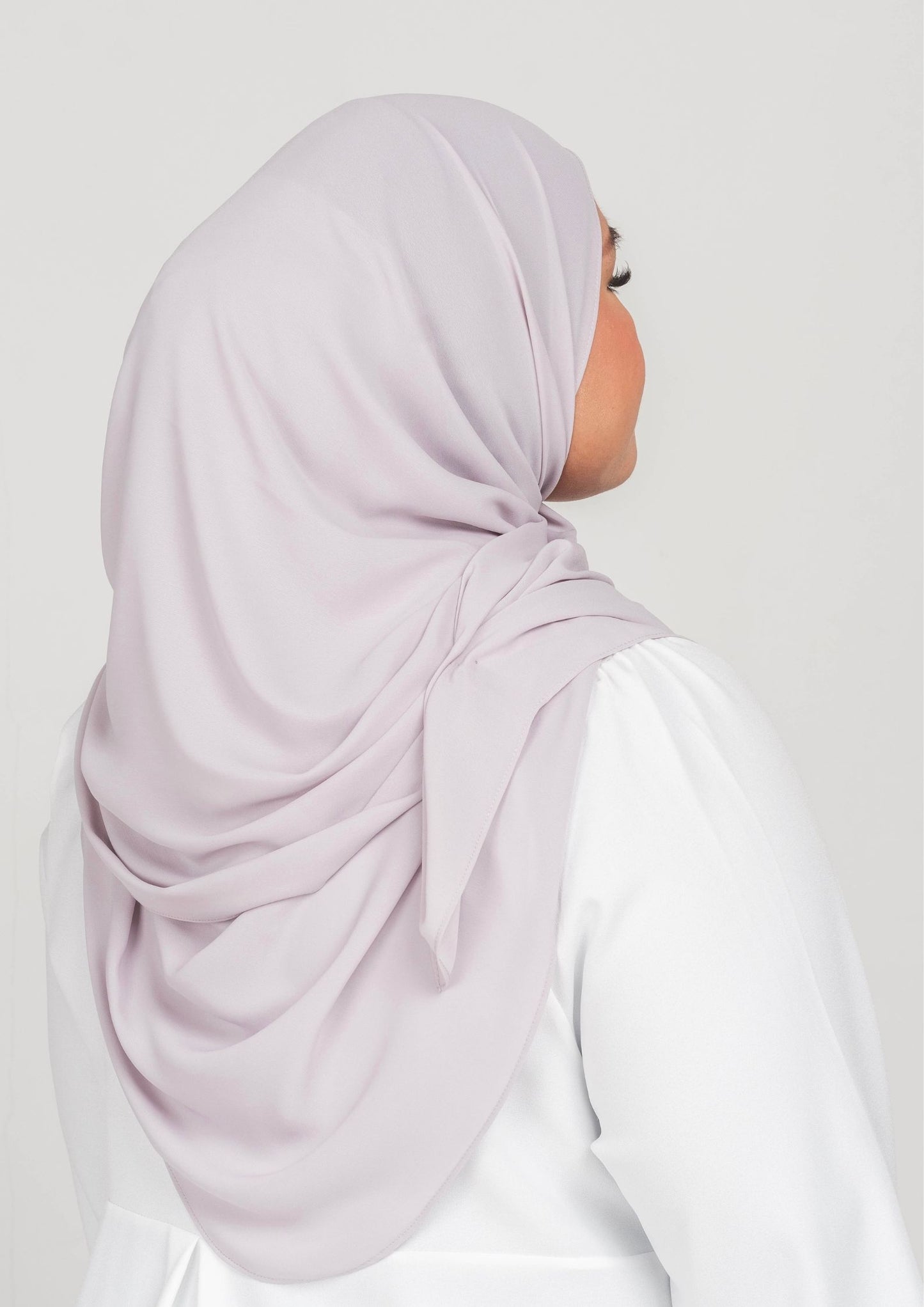 IRIS CURVED CHIFFON SHAWL
