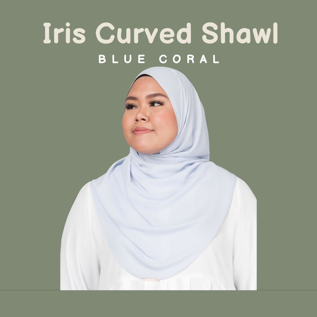 IRIS CURVED CHIFFON SHAWL