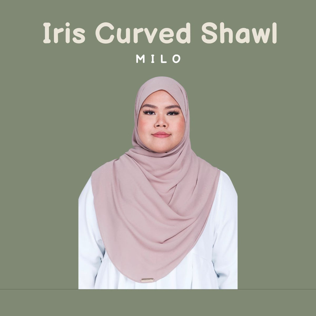 IRIS CURVED CHIFFON SHAWL
