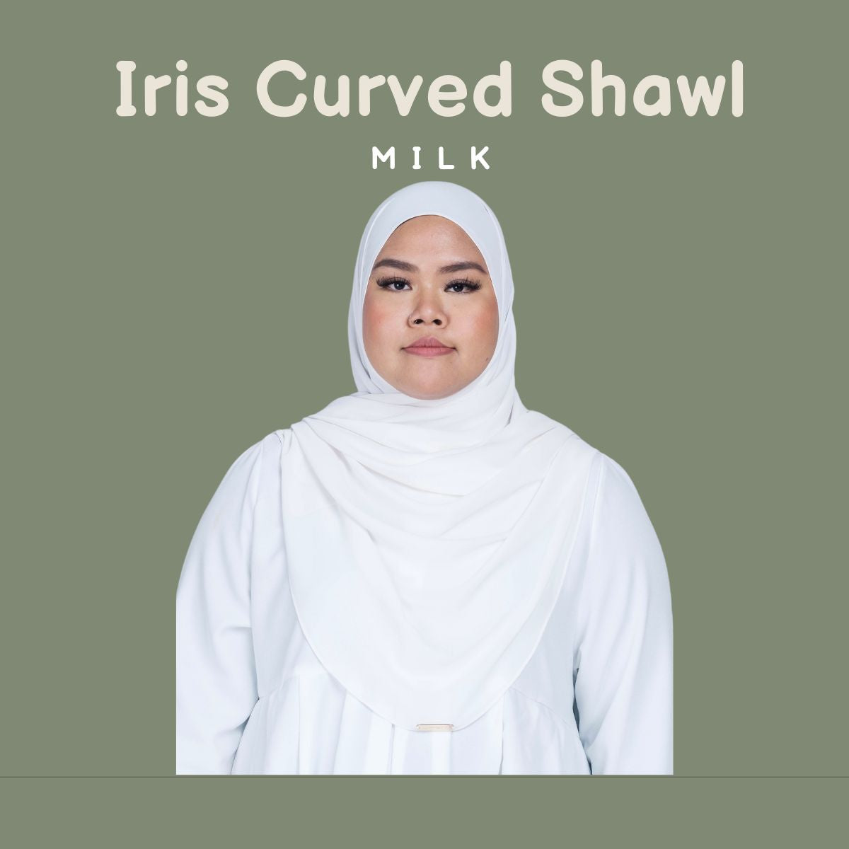 IRIS CURVED CHIFFON SHAWL
