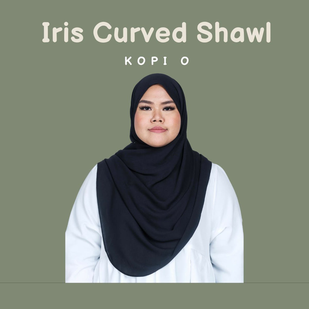 IRIS CURVED CHIFFON SHAWL