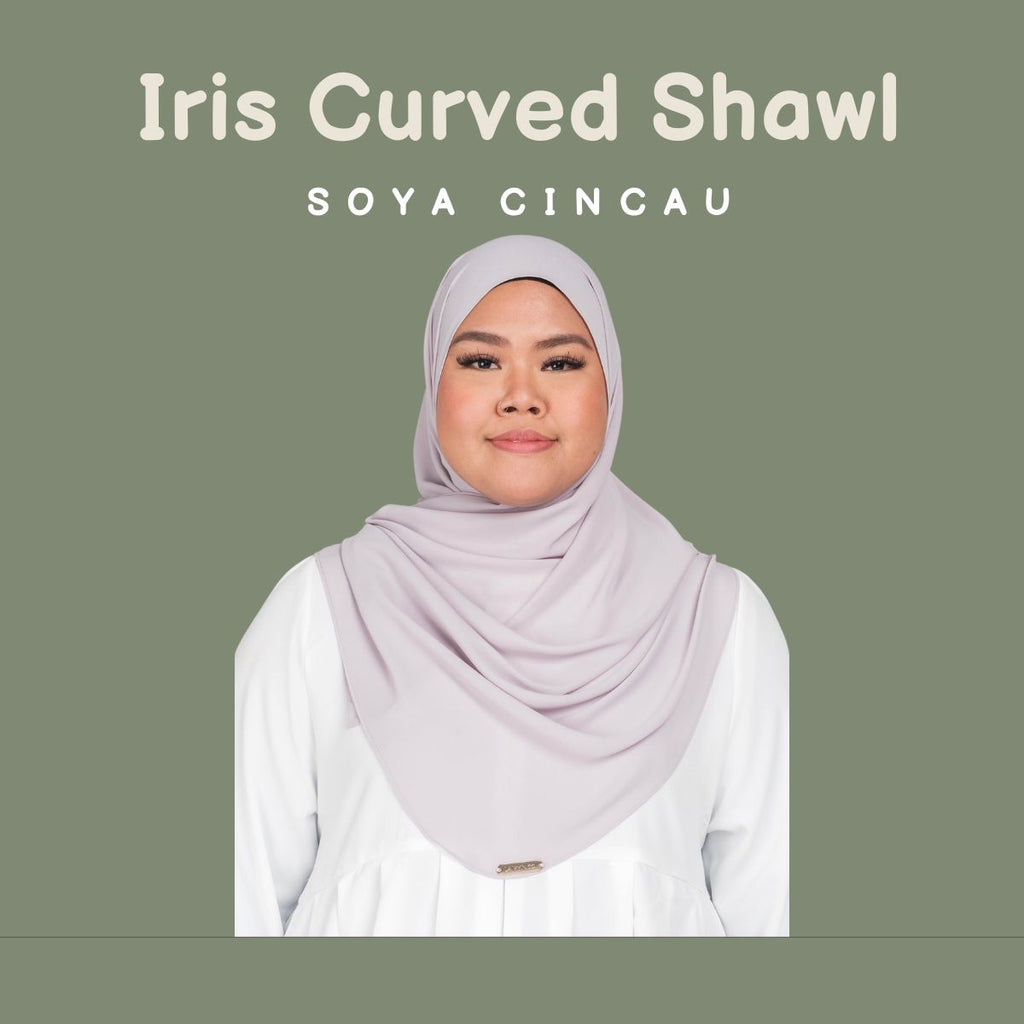 IRIS CURVED CHIFFON SHAWL
