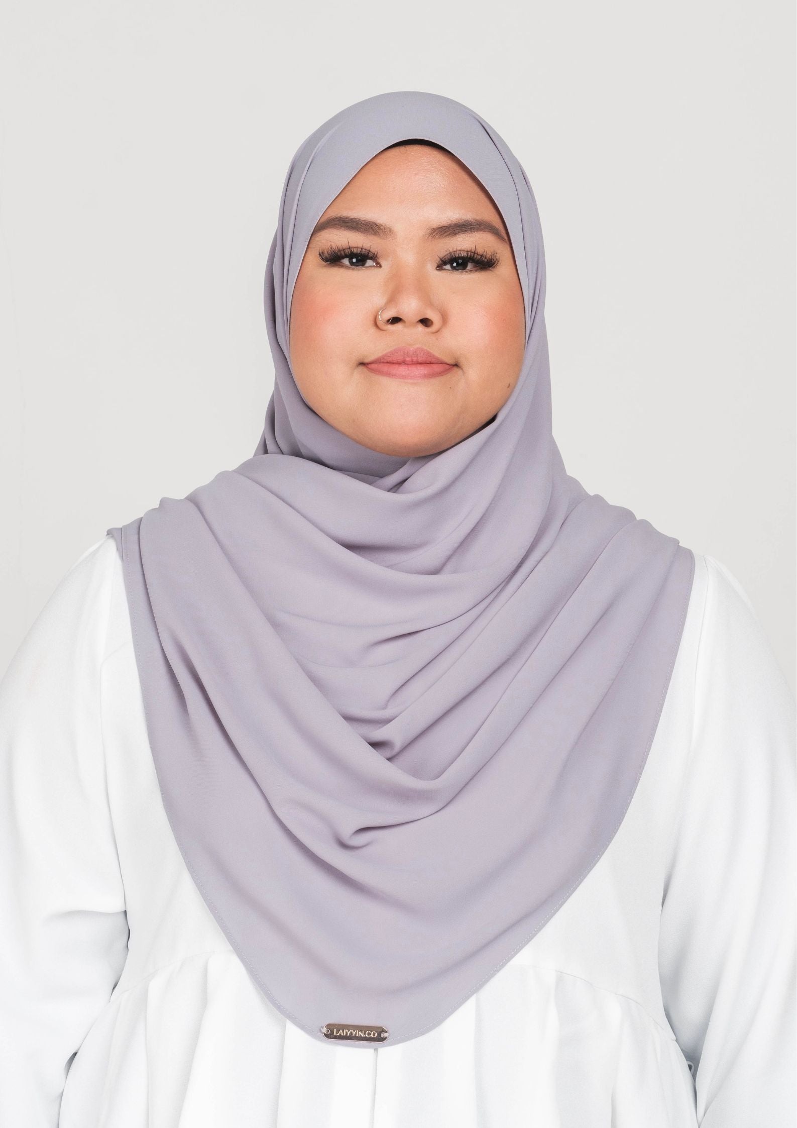 IRIS CURVED CHIFFON SHAWL