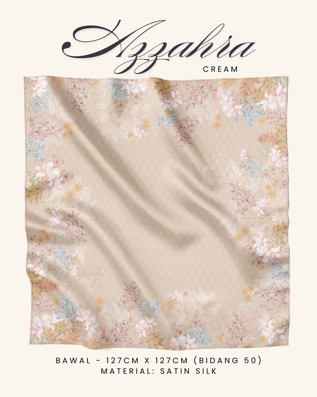 Azzahra Printed Bawal - Bidang 50